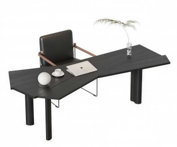 Modern Computer Desk And Chair-ID:438203106