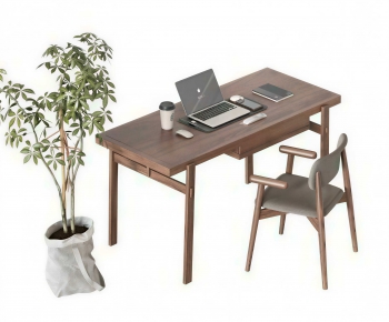 Modern Computer Desk And Chair-ID:471534975