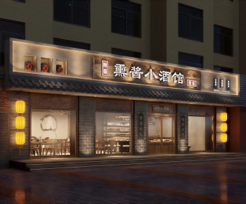 New Chinese Style Facade Element-ID:124063971
