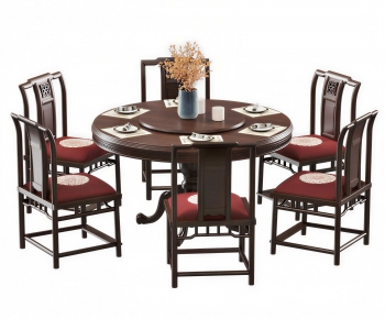 New Chinese Style Dining Table And Chairs-ID:809658056