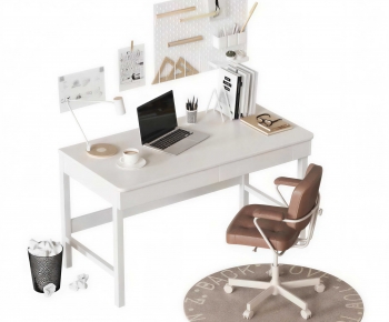 Modern Computer Desk And Chair-ID:191451076