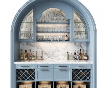French Style Wine Cabinet-ID:964869989