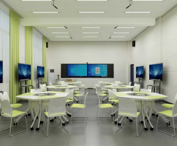 Modern School Classrooms-ID:107638885