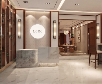 New Chinese Style Office Reception Desk-ID:769328126