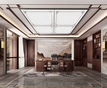 New Chinese Style Manager's Office-ID:101621289