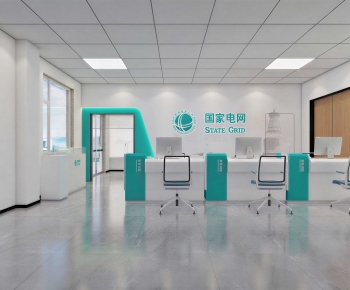 Modern Office Reception Desk-ID:450117116