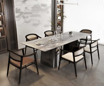 New Chinese Style Dining Table And Chairs-ID:746292115