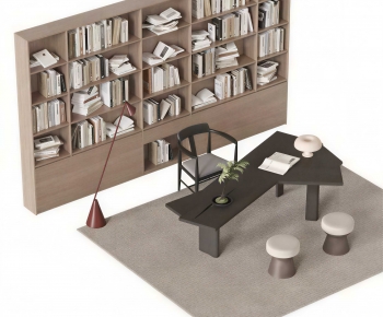 Modern Computer Desk And Chair-ID:178596028