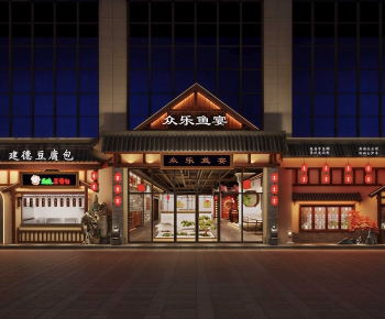 New Chinese Style Facade Element-ID:160491944