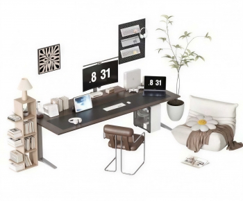 Modern Computer Desk And Chair-ID:924756054