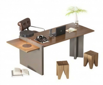 Modern Computer Desk And Chair-ID:253314976