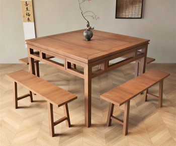Chinese Style Dining Table And Chairs-ID:932737116