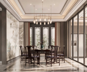 New Chinese Style Dining Room-ID:152865895