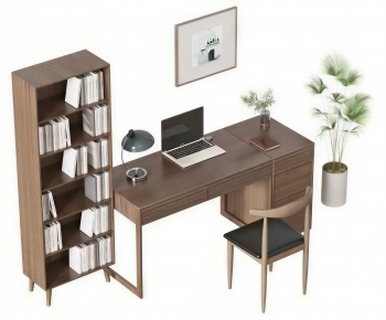 Modern Computer Desk And Chair-ID:995615014