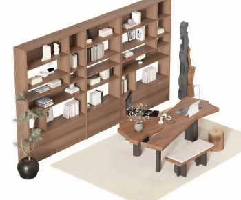 Modern Computer Desk And Chair-ID:822869066