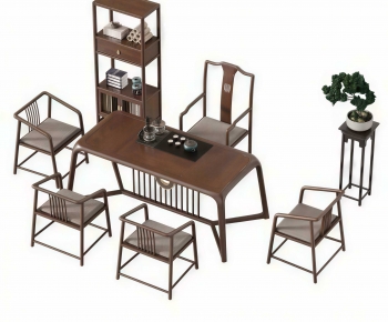 New Chinese Style Tea Tables And Chairs-ID:540188075