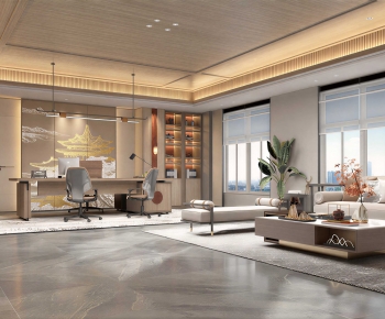 New Chinese Style Manager's Office-ID:542475949