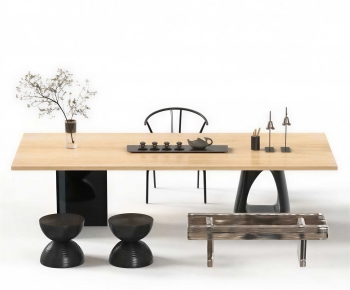 New Chinese Style Tea Tables And Chairs-ID:347490354