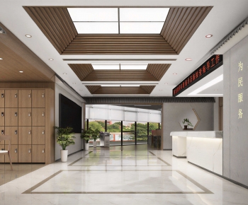 Modern Office Reception Desk-ID:881180054