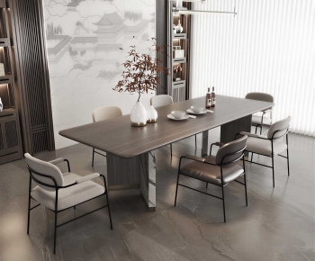 New Chinese Style Dining Table And Chairs-ID:559444907