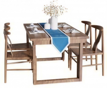New Chinese Style Dining Table And Chairs-ID:328380119