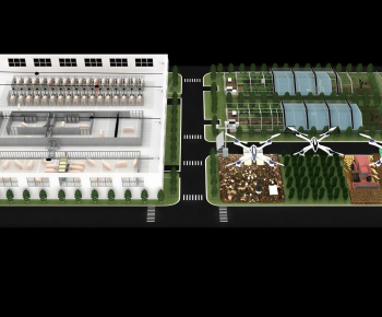 Modern Architectural Bird's-eye View Planning-ID:718137035