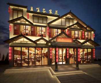 New Chinese Style Facade Element-ID:617969043