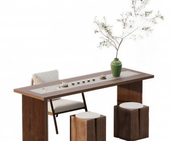 New Chinese Style Tea Tables And Chairs-ID:384102118