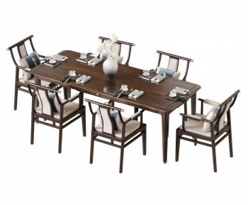 New Chinese Style Dining Table And Chairs-ID:305514107