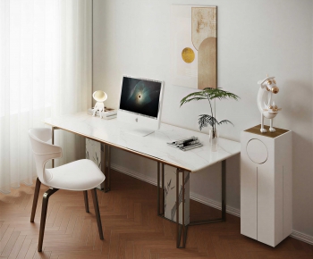 Modern Computer Desk And Chair-ID:789136894