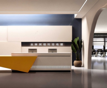 Modern Office Reception Desk-ID:358473062