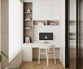 Modern Computer Desk And Chair-ID:648150928