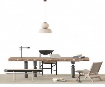 Modern Computer Desk And Chair-ID:447571993