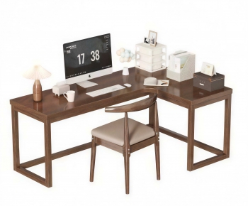 Modern Computer Desk And Chair-ID:772077085