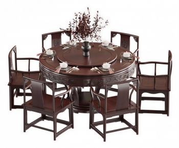 New Chinese Style Dining Table And Chairs-ID:747283942