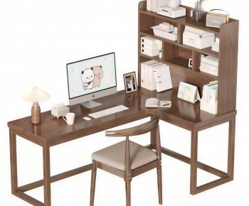 Modern Computer Desk And Chair-ID:730659962