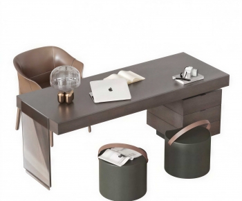 Modern Computer Desk And Chair-ID:584446919