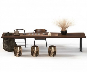 New Chinese Style Tea Tables And Chairs-ID:217899088