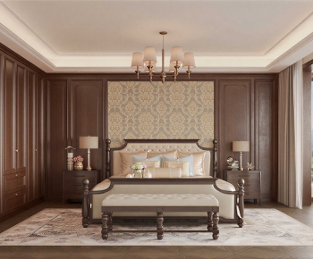 American Style Bedroom-ID:695173033