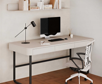Modern Computer Desk And Chair-ID:433579923