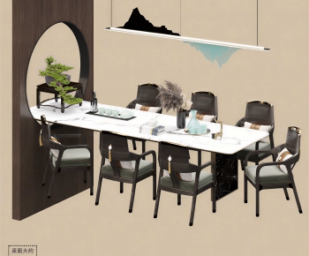 New Chinese Style Dining Table And Chairs-ID:111633065