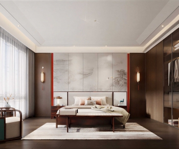 New Chinese Style Bedroom-ID:335968026