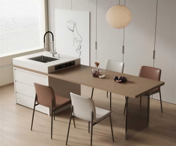 Modern Dining Table And Chairs-ID:428836115