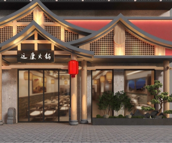New Chinese Style Facade Element-ID:328954947