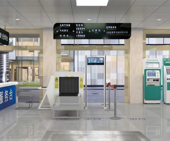 Modern Hospital Hall-ID:174350986