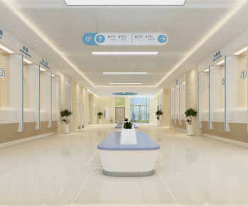 Modern Hospital Hall-ID:838345052