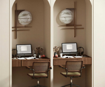 Modern Computer Desk And Chair-ID:828382978