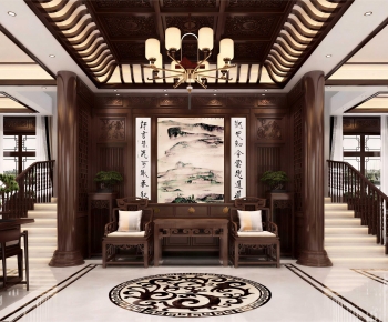 Chinese Style A Living Room-ID:422420984