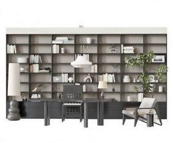 Modern Computer Desk And Chair-ID:103780035