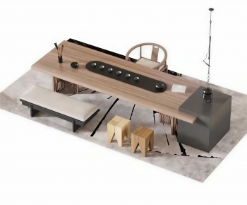 New Chinese Style Tea Tables And Chairs-ID:835315942